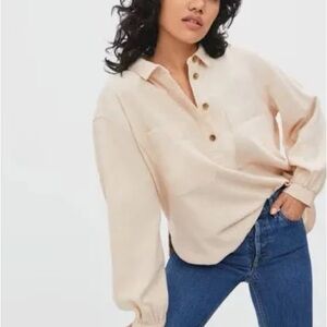 Everlane Organic Cotton Pullover Flannel Shirt